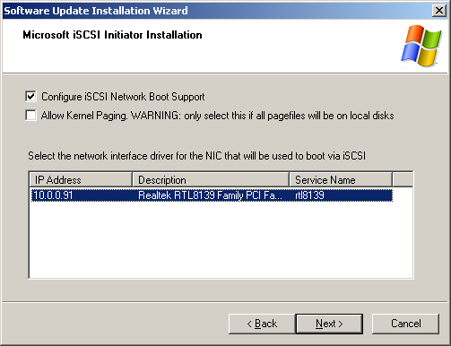 Configure Network Boot Configure Network Boot