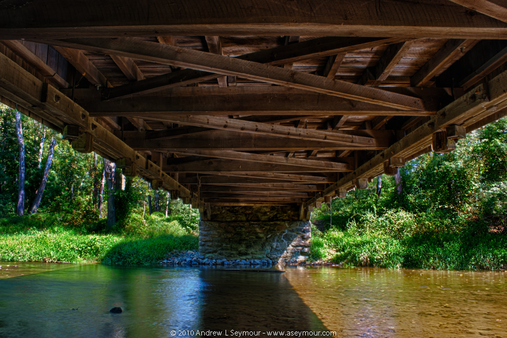 Looking Underneath Rudolph & Arthur Covered Bridge (1886)