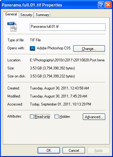 File Properties - TIFF File Properties - TIFF