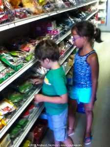 Logan & Madison looking at Dried Mushroom